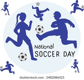 july 28 is national soccer day vector illustration. 
Good for banner, poster, greeting card, party card, invitation, template, advertising, campaign, and social media. 
