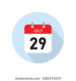 July 29 Concept Design. Vector Illustration.
