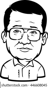 July 3, 2016: A Caricature Of The Late Senator Of The Philippines, Benigno 
