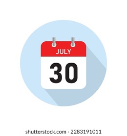 July 30 Concept Design. Vector Illustration.