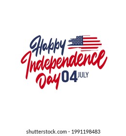 July 4, Happy Independence Day Banner Vector Illustration, US Flag