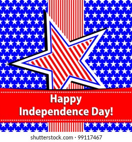 July 4 Independence Day. American flag background. Vector Illustration
