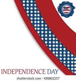 July 4 Independence day background. Poster. The color of the national flag. Vector illustration.