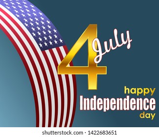 July 4 independence day greeting card