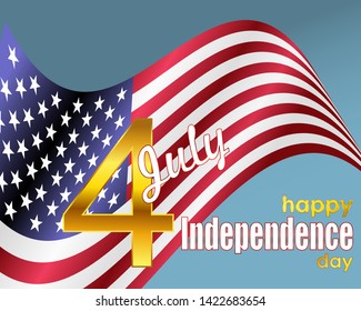 July 4 independence day greeting card