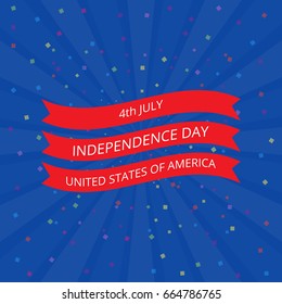 July 4 Independence Day in the United States. Vector illustration.