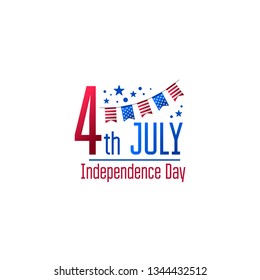 July 4 - Independence Day of the USA. Composition for your design. Eps10 vector template.