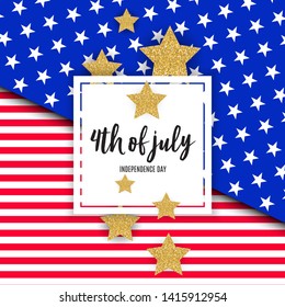 July, 4 Independence Day in USA Background. Can Be Used as Banner or Poster. Vector Illustration EPS10