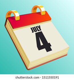 July 4 on Red Calendar