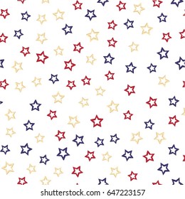 July 4 star American independence. Vector background