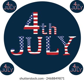 July 4 is usa independece day Vector illustration. 
Good for banner, poster, greeting card, party card, invitation, template, advertising, campaign, and social media. 
