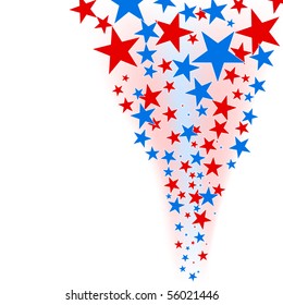 July 4th background - stars flow.