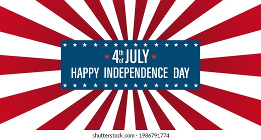 july 4th celebration banner. usa flag background. fourth  july independence day vector illustration