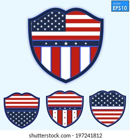 July 4th Creative shield set/ USA Independence Day