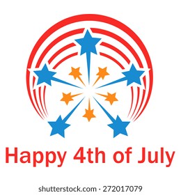 July 4th firework icon. EPS10