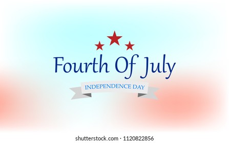 July 4th, Fourth of July Vector Typography design, United Stated independence day Background, Vector Illustration
