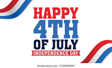 July 4th Happy Independence Day  4th of July Web Banner Design