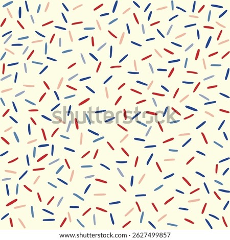July 4th Independence Day Background. seamless pattern with sprinkles in the national colors of the American flag