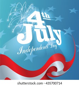 July 4th Independence Day celebration. Vector illustration EPS10