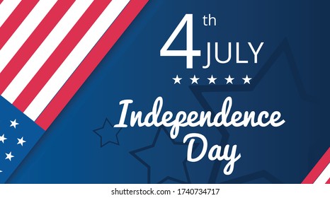 July 4th - Independence Day. Independence Day Greetings. Vector, illustration.