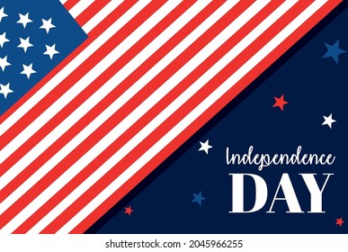 july 4th invitation and flag