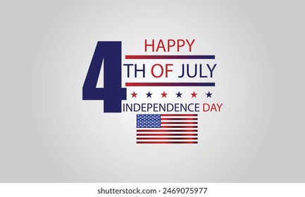 July 4th Joy Wishing You a Happy Independence Day with USA Flag Text