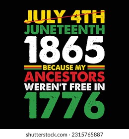 4. Juli 1865 Weil meine Ankläger waren nicht kostenlos in 1776 Shirt, 4. Juli Shirt, Junetch Shirt, Black Women, Black History, BLM, Celebrate Juneteenth, Black Life, 1865 Free-ish