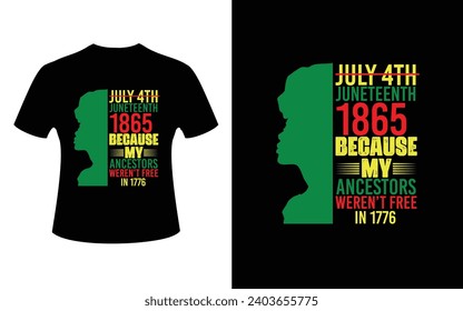 4 de julio 1865 libertad, historia, camiseta tipográfica, festejo, 1865, concepto, rey, vector, diseño, vacaciones, movimiento, social, americano

