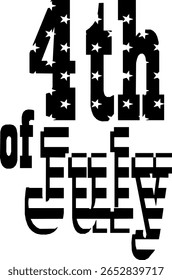 july 4th united states Illustration Black White Drawing Vintage
