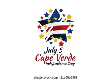 July 5, Cape verde Independence day vector illustration. Suitable for greeting card, poster and banner