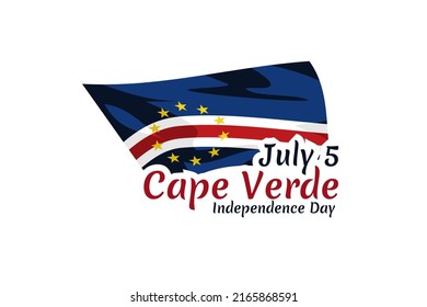 July 5, Cape verde Independence day vector illustration. Suitable for greeting card, poster and banner