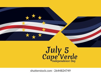 July 5, Cape verde Independence day vector illustration. Suitable for greeting card, poster and banner