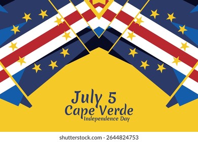 July 5, Cape verde Independence day vector illustration. Suitable for greeting card, poster and banner