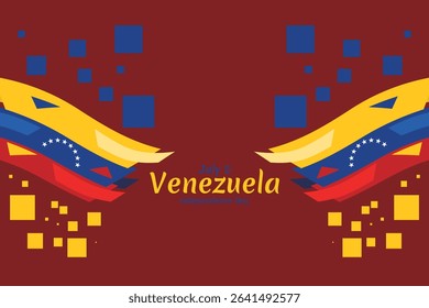 July 5, Independence day. Independence day of Venezuela vector illustration. Suitable for greeting card, poster and banner.