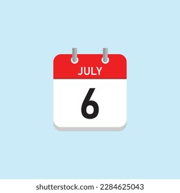 Diseño de Concepto del 6 de julio. Ilustración vectorial.