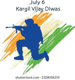 july 6 is Kargil Vijay Diwas Vector illustration.