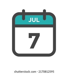 July 7 Calendar Day or Calender Date for Deadline or Appointment