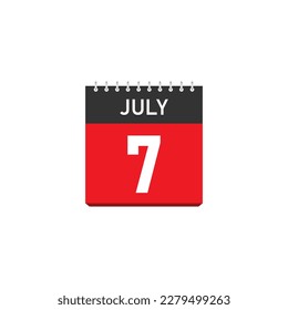 July 7 Concept Design. Vector Illustration.