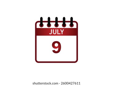 July 9 Calendar Icon – Holidays, Events and Important Dates