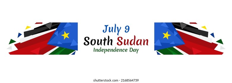 July 9, Independence Day of South Sudan vector illustration. Suitable for greeting card, poster and banner.