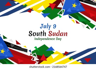 July 9, Independence Day of South Sudan vector illustration. Suitable for greeting card, poster and banner.