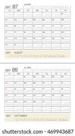 July & August 2017 -planning calendar / Calendar to schedule monthly - March & April 2017