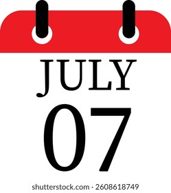 July calendar icon.Calendar Event schedule date. Meeting appointment time. Agenda plan, May month schedule calendar and Time planner.calendar date icon on white background.