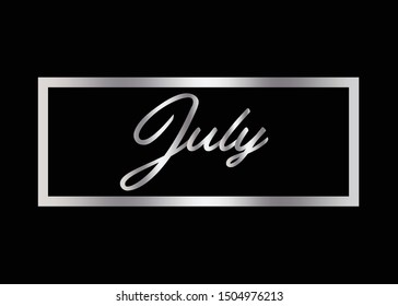 July for the calendar. phrases for banners, leaflets, greeting cards, calendars. July month illustration