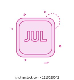 July Calender icon design vector