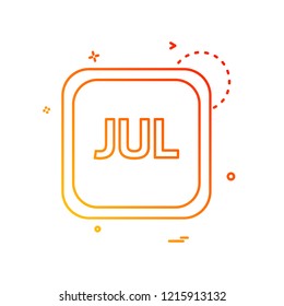 July Calender icon design vector