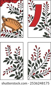 July color hanafuda icon set