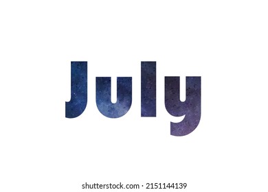 July Colorful Typography Text Banner Vector Stock Vector (Royalty Free ...