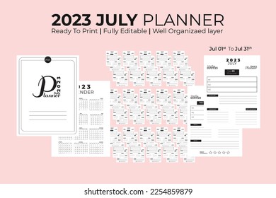 July Daily Kdp Planner 2023