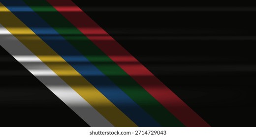July Is Disability Pride Month. Disability flag and light. Suitable for posters, banners, social media and more. Black background. 